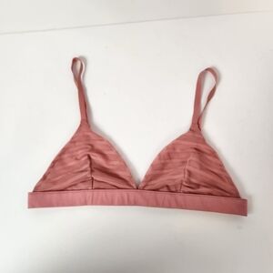 MeUndies Feel Free Triangle Bra Wireless Bralette Pink Wire Free Lingerie
